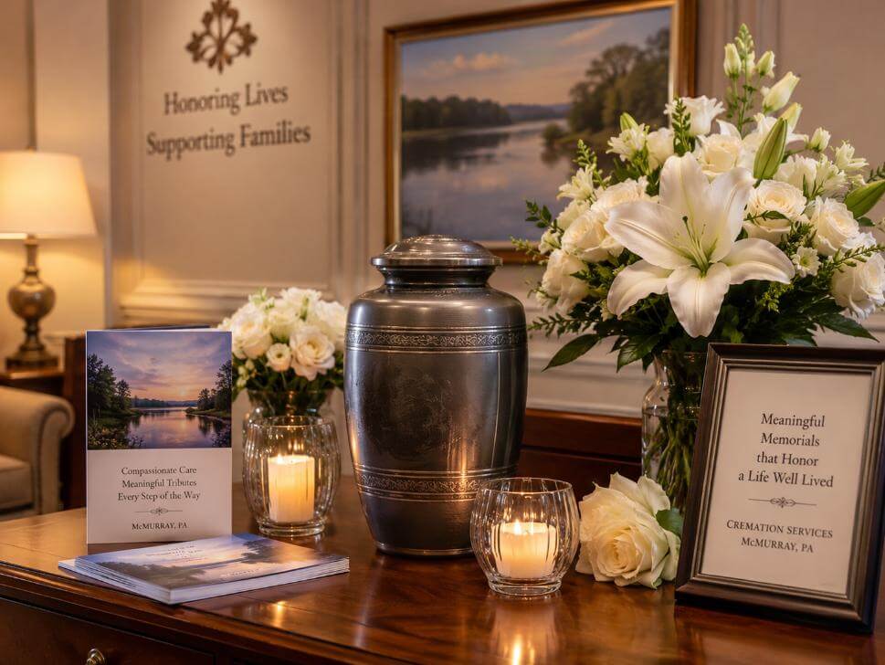 Funeral home and cremations McMurray, PA memorial display